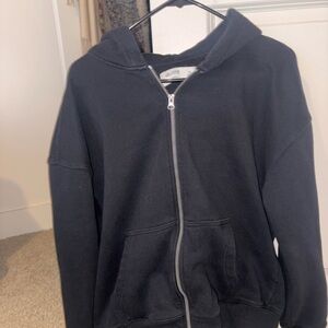 Hollister Charcoal Zip-Up Hoodie